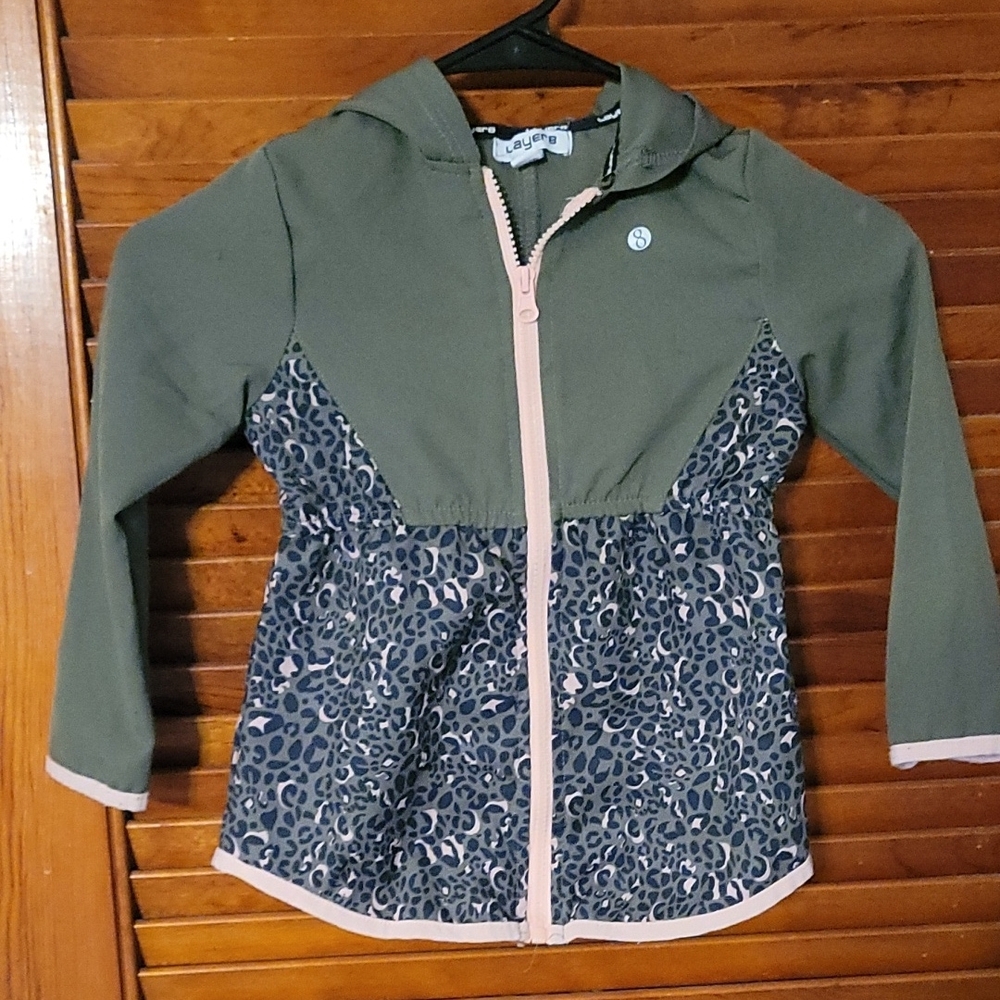 Carter's Green and Pink Leopard Jacket